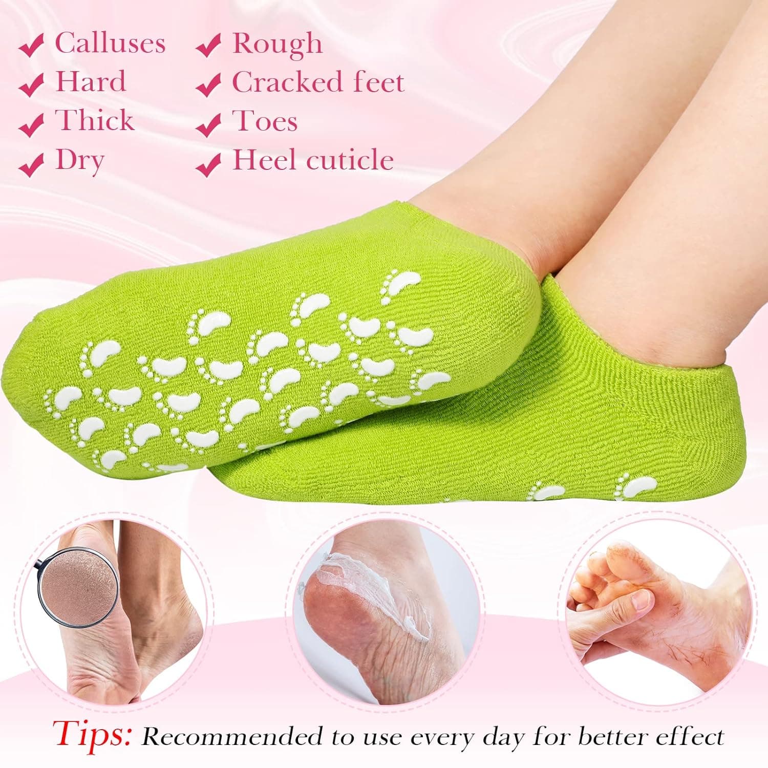 Socks Soft Socks for Repairing and Softening Dry Cracked Feet Skins Comfortable Socks (No Box Packing / Without Gel Socks) thumbnail 3