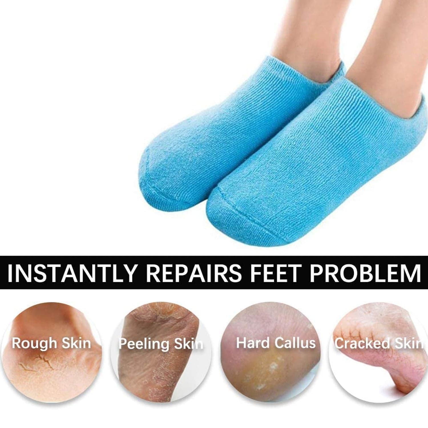 Socks Soft Socks for Repairing and Softening Dry Cracked Feet Skins Comfortable Socks (No Box Packing / Without Gel Socks) thumbnail 6