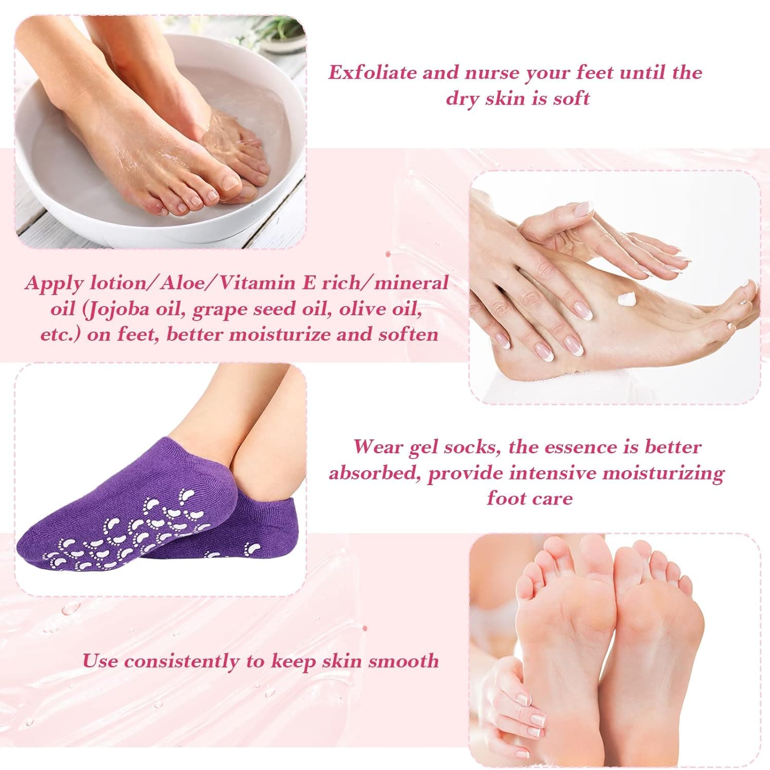 Socks Soft Socks for Repairing and Softening Dry Cracked Feet Skins Comfortable Socks (No Box Packing / Without Gel Socks) thumbnail 7