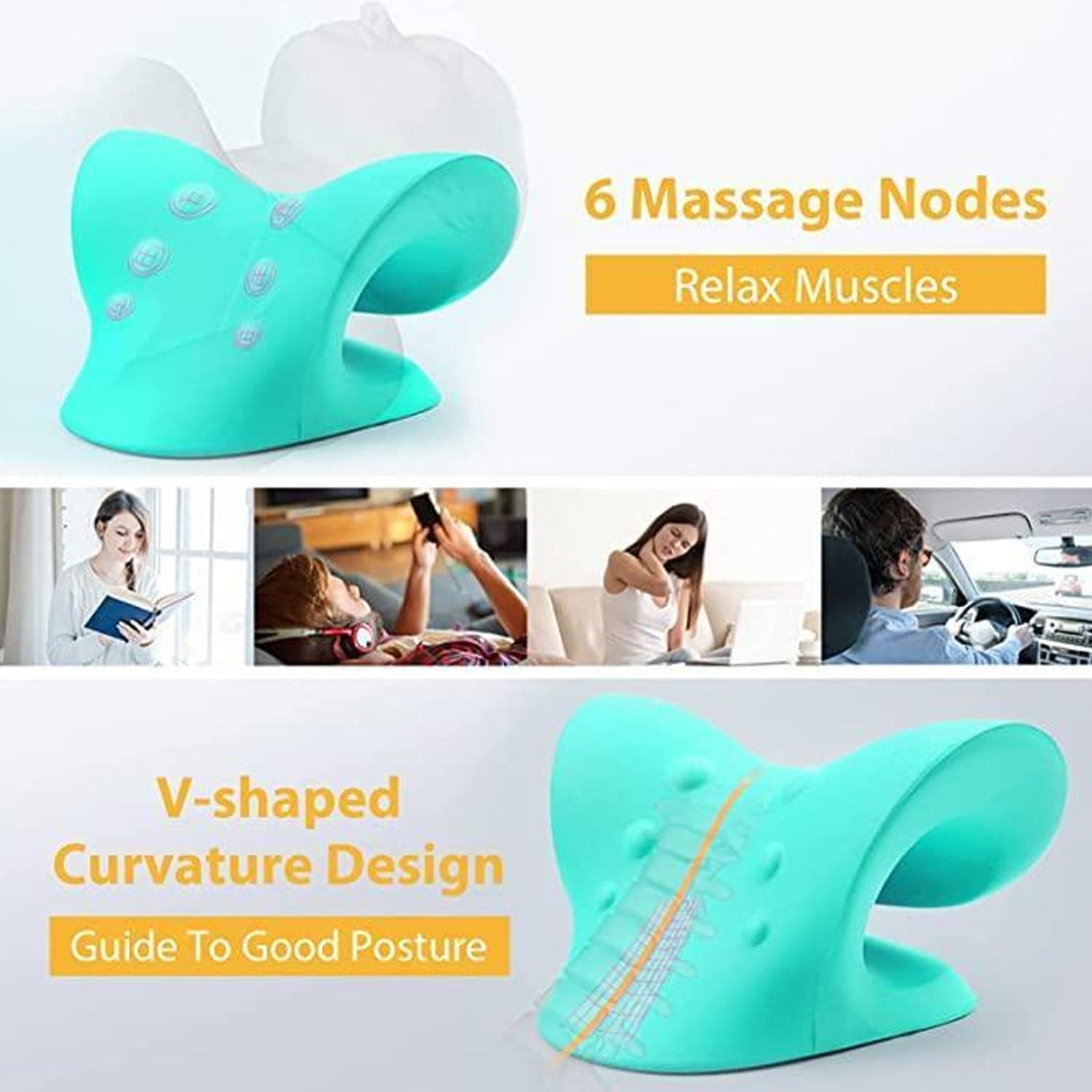 Neck Relaxer | Cervical Pillow For Neck & Shoulder Pain thumbnail 5