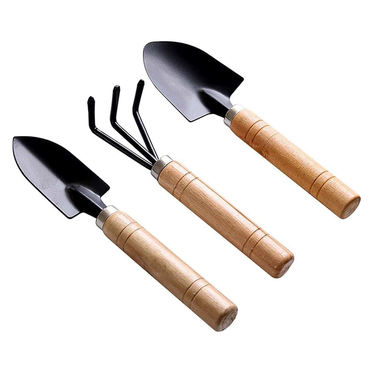 Small sized Hand Cultivator, Small Trowel, Garden Fork (Set of 3) thumbnail 4