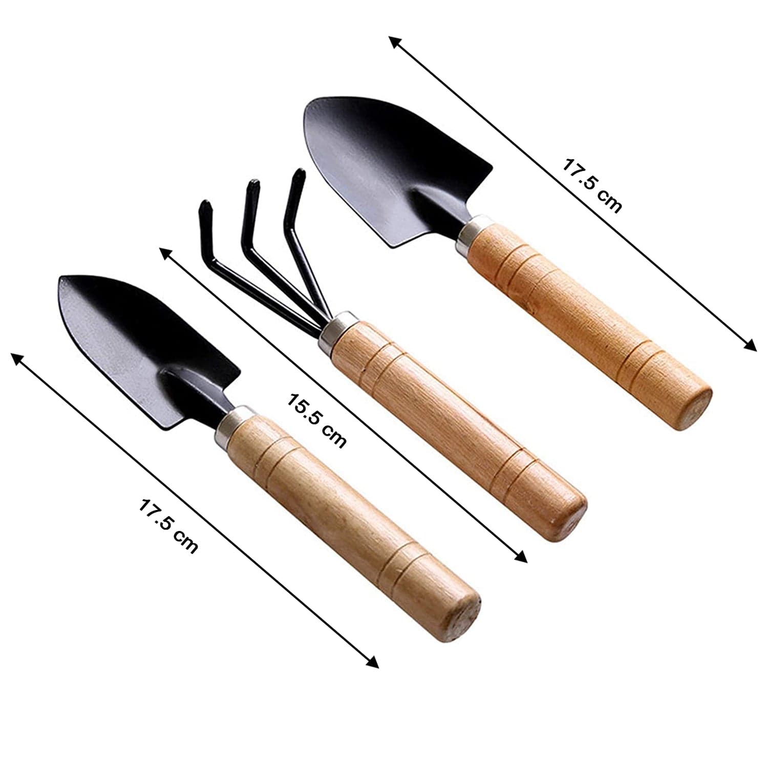 Small sized Hand Cultivator, Small Trowel, Garden Fork (Set of 3) thumbnail 9