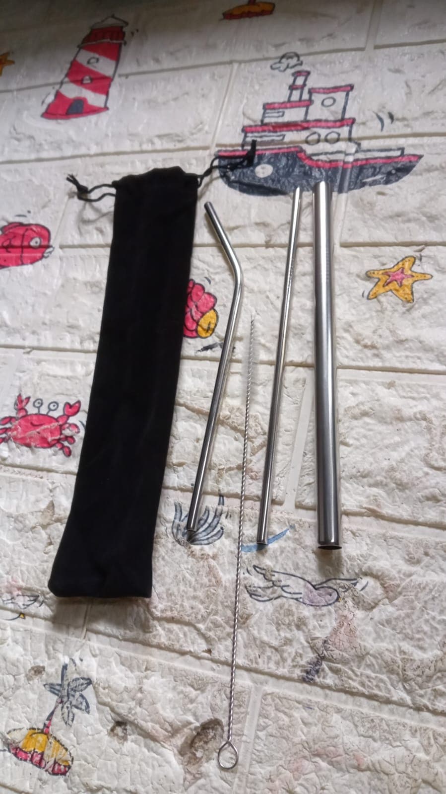 Reusable Stainless Steel Straws with Case for Drinking (4 Pc, Eco-Friendly) thumbnail 7