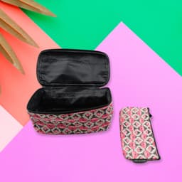 Decor Travel Makeup Bag With Small Pouch Portable Organizer
