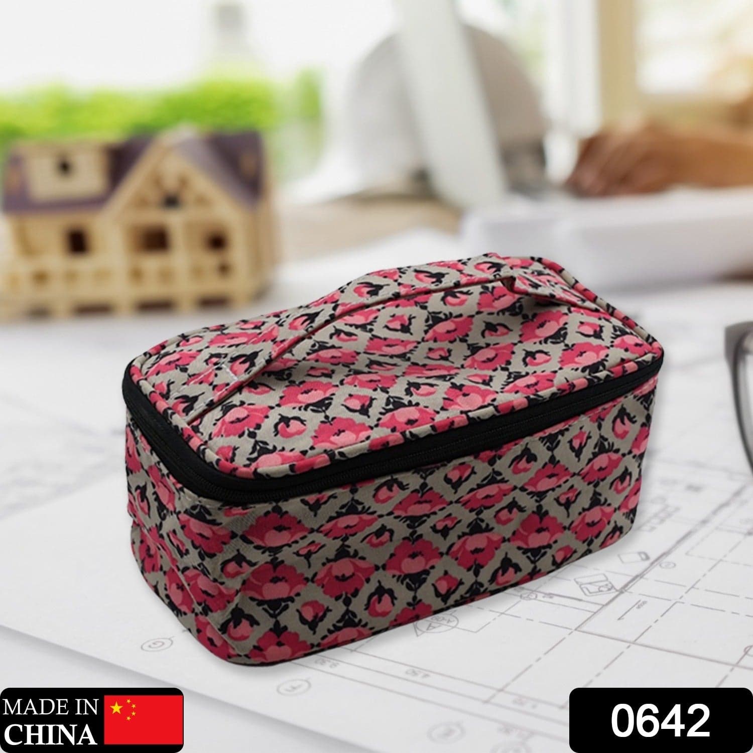 Decor Travel Makeup Bag With Small Pouch Portable Organizer thumbnail 2