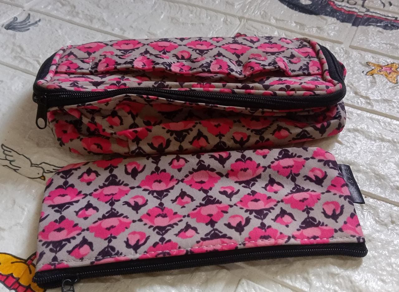 Decor Travel Makeup Bag With Small Pouch Portable Organizer thumbnail 6