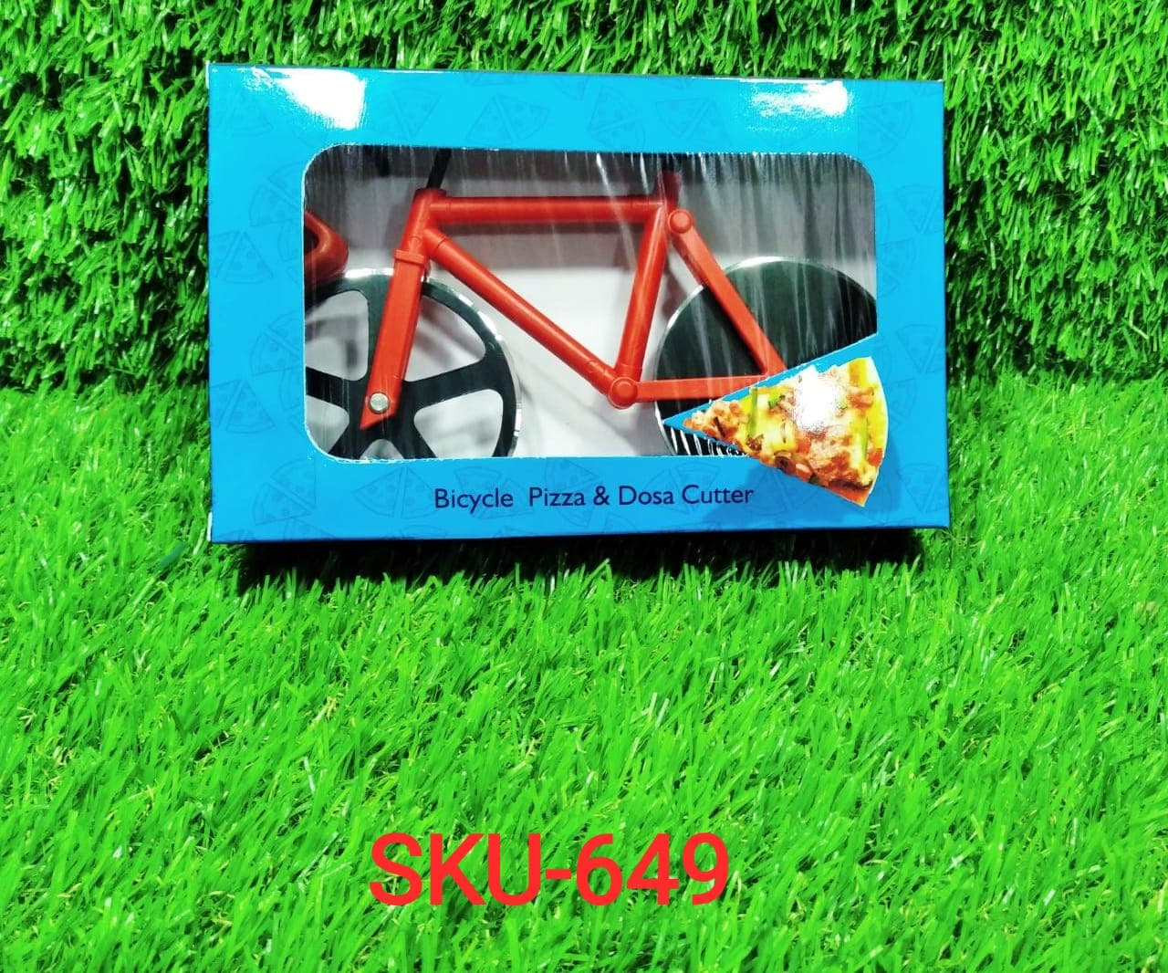 Bicycle Pizza Cutter (1 Pc): Stainless Steel, Unbreakable Handle thumbnail 6