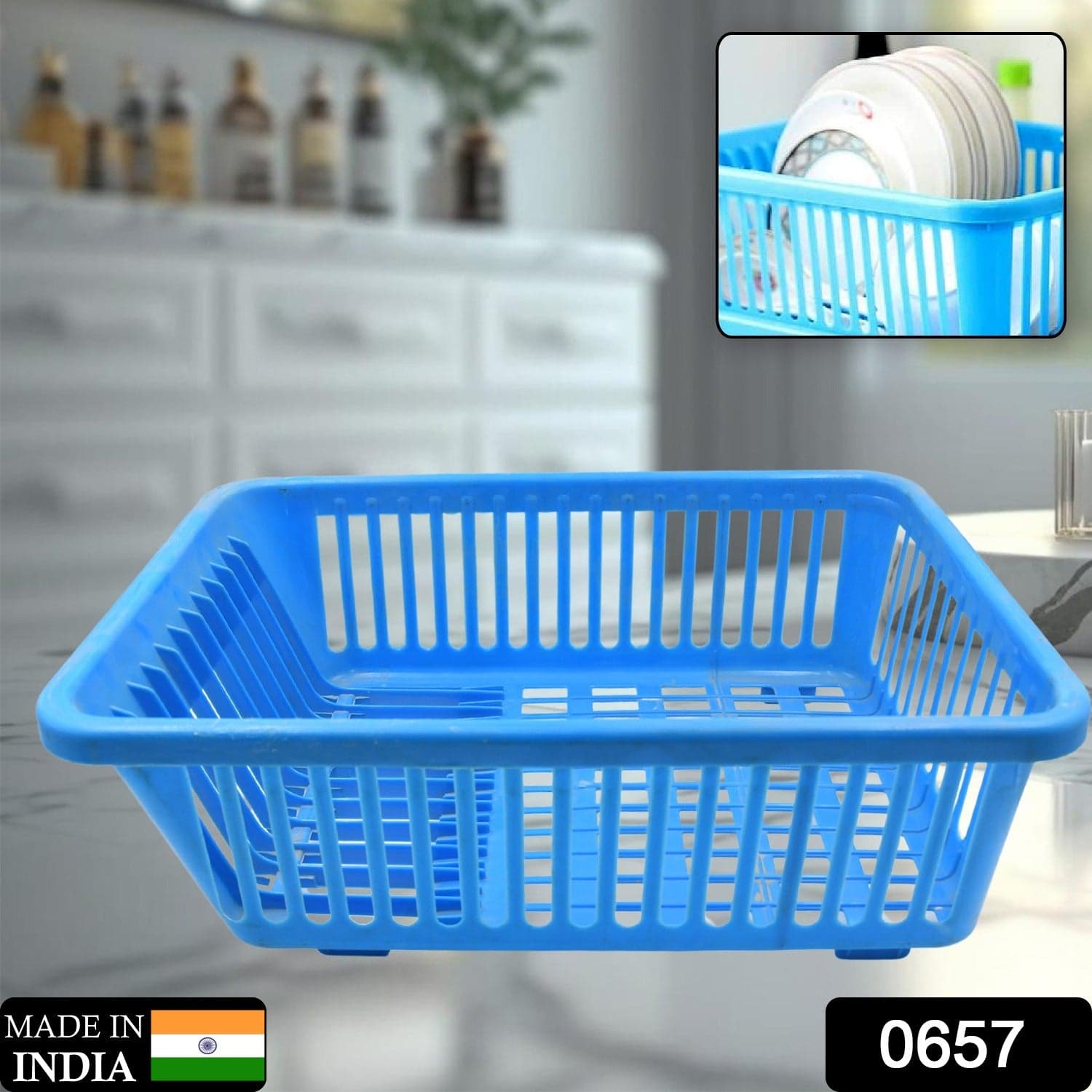 Unbreakable Plastic 3 in 1 Kitchen Sink Drainer Drying Rack (Without Bottom Tray) (MOQ :- 6 Pc) thumbnail 2