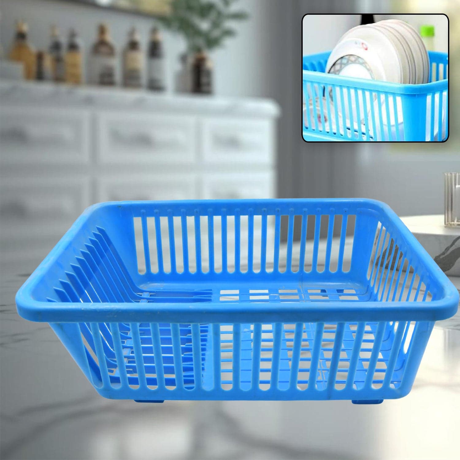 Unbreakable Plastic 3 in 1 Kitchen Sink Drainer Drying Rack (Without Bottom Tray) (MOQ :- 6 Pc) thumbnail 6