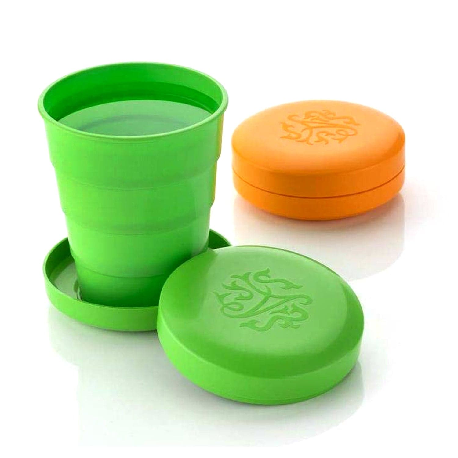 Portable Folding Travel Cup with Lid | Compact Expandable Tumbler for Kids & Camping thumbnail 1