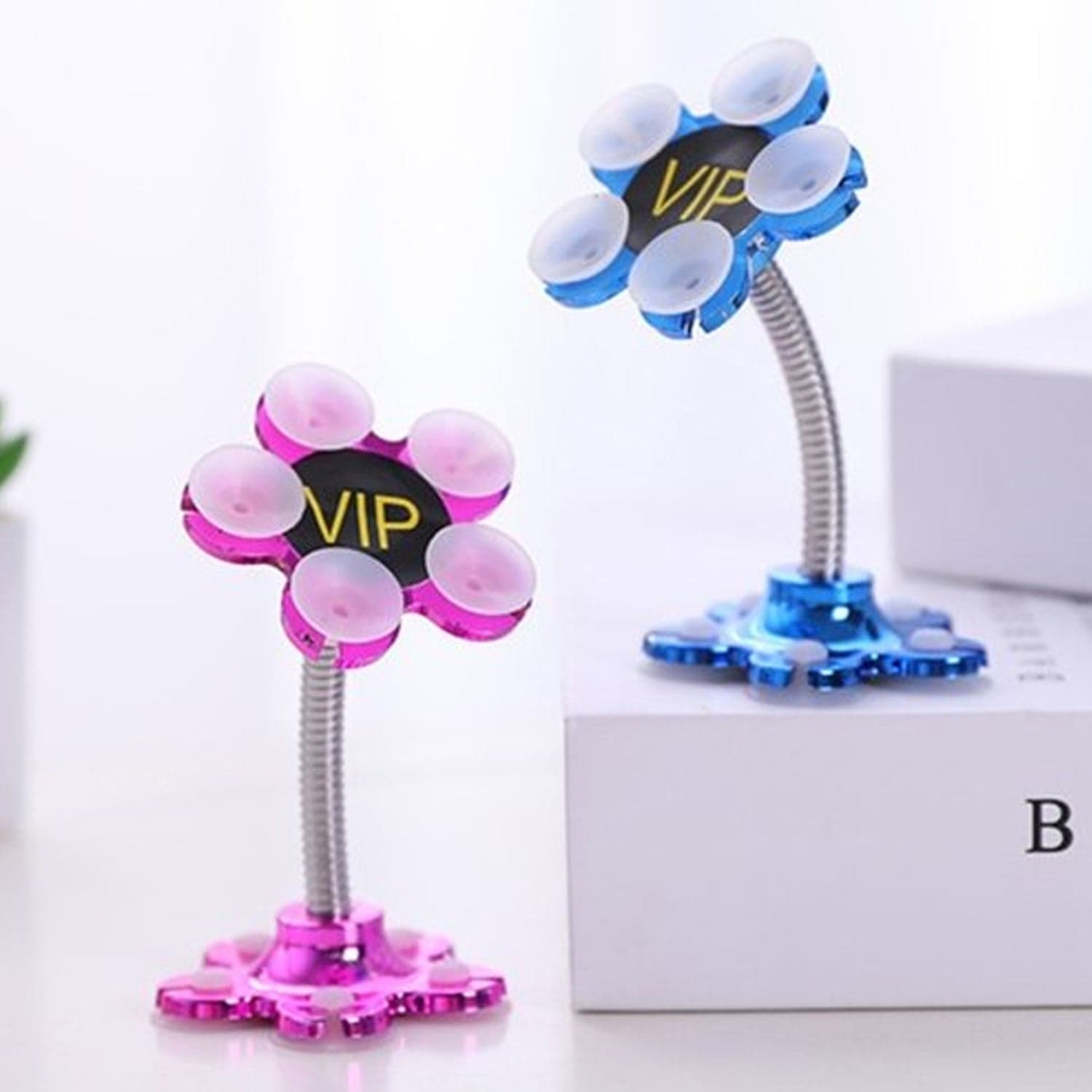 Phone Holder, 360°Rotatable Phone Stand Multi-Function Double-Sided Suction Cup Mobile Phone Holder Vip Stand thumbnail 3