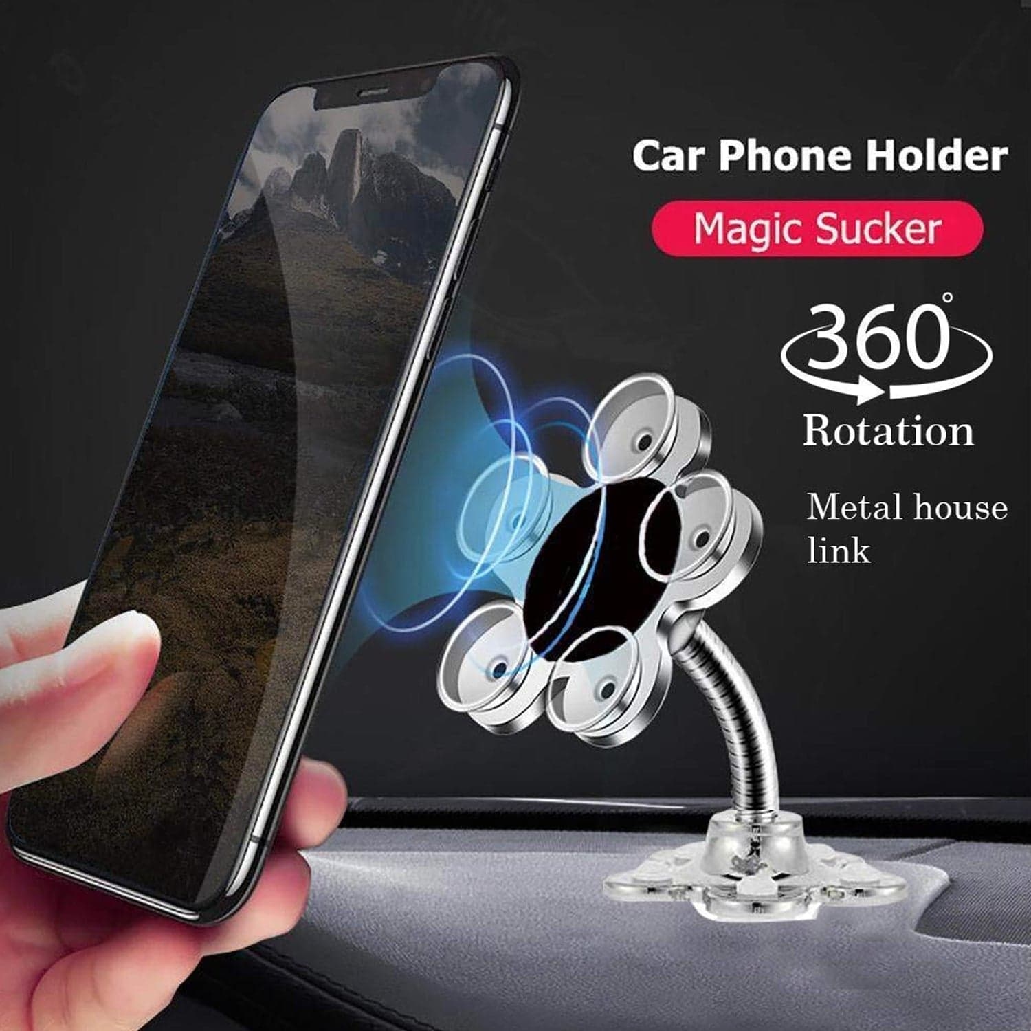 Phone Holder, 360°Rotatable Phone Stand Multi-Function Double-Sided Suction Cup Mobile Phone Holder Vip Stand thumbnail 9