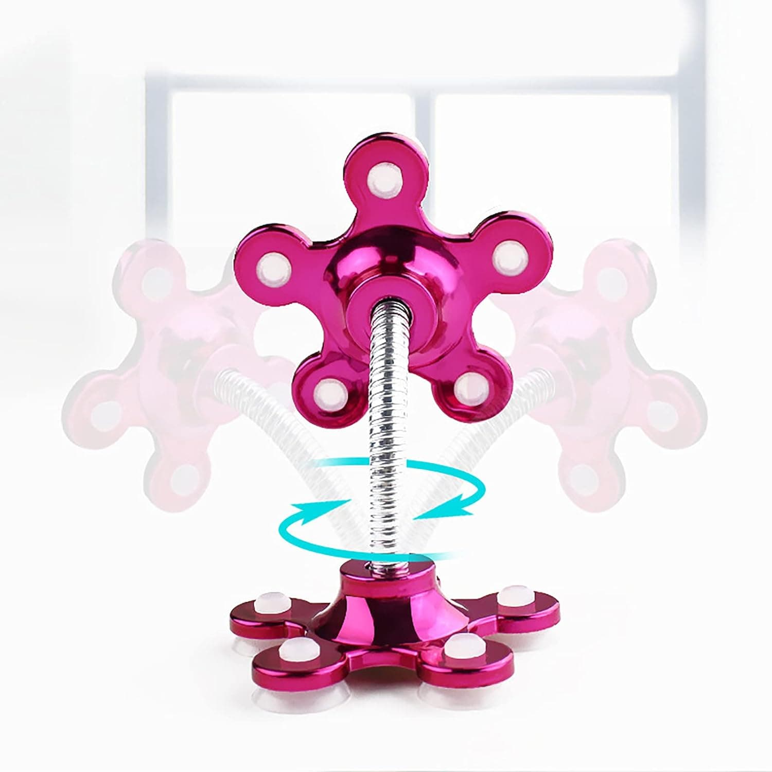 Phone Holder, 360°Rotatable Phone Stand Multi-Function Double-Sided Suction Cup Mobile Phone Holder Vip Stand( Moq :- 6 Pc ) thumbnail 6
