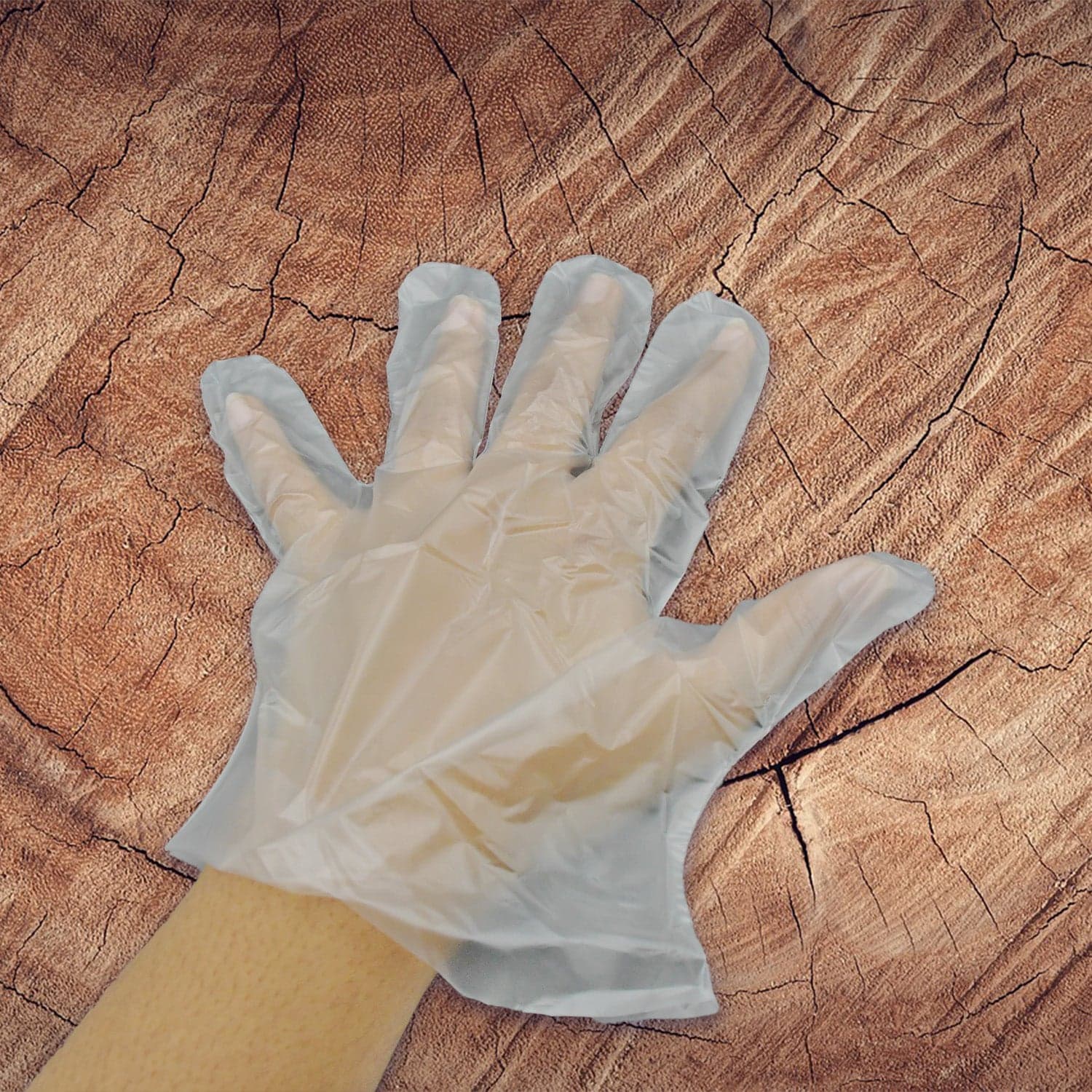 Large Disposable Gloves (100 Pcs): Clear Plastic, Multipurpose thumbnail 4