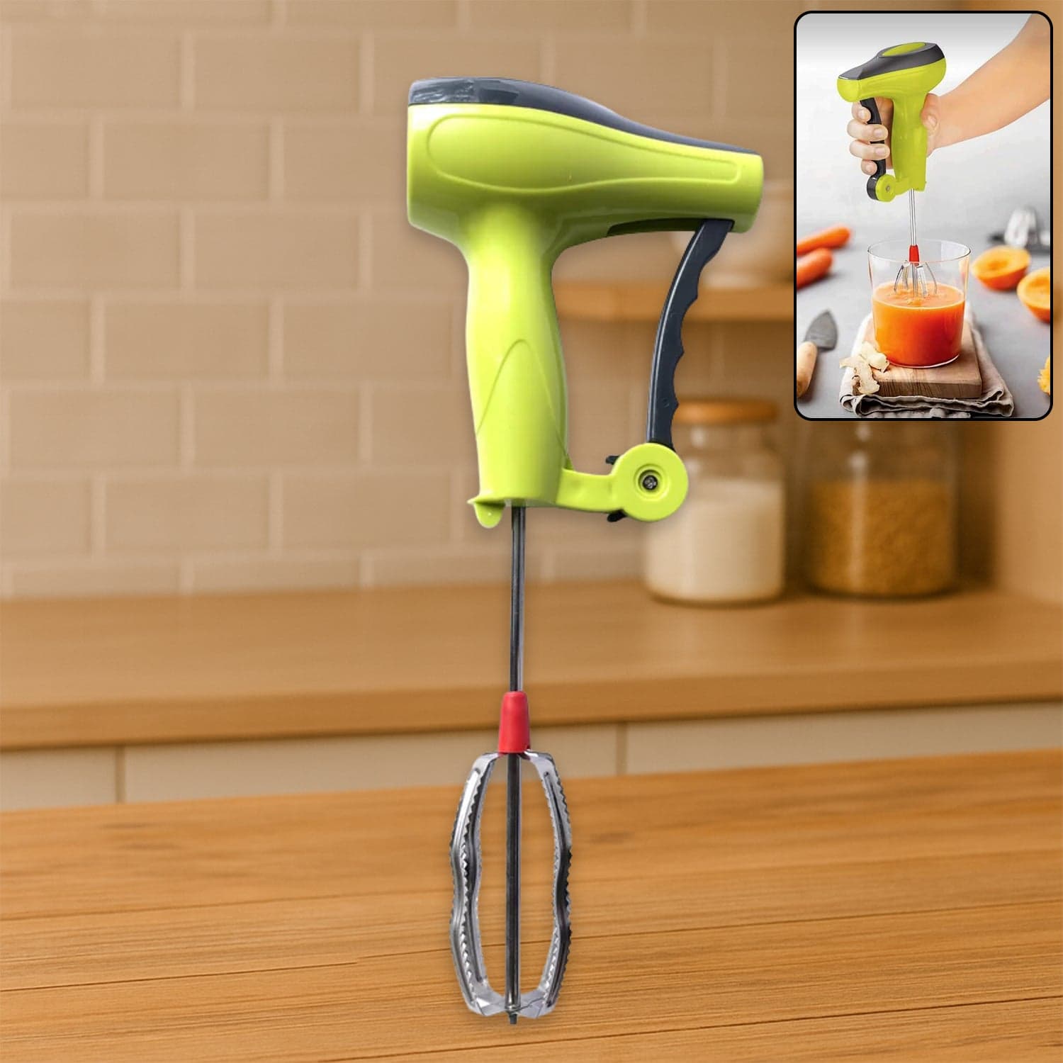 Power Free Manual Hand Blender With Stainless Steel Blades thumbnail 1