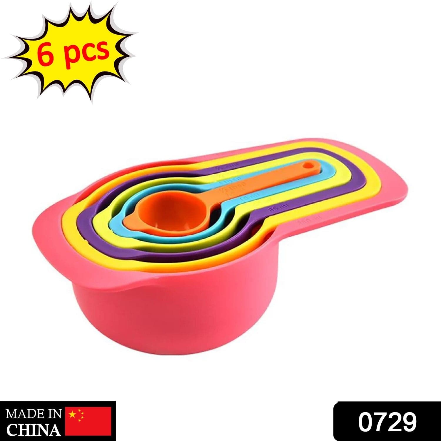 Plastic Measuring Spoons for Kitchen (6 pack) thumbnail 2