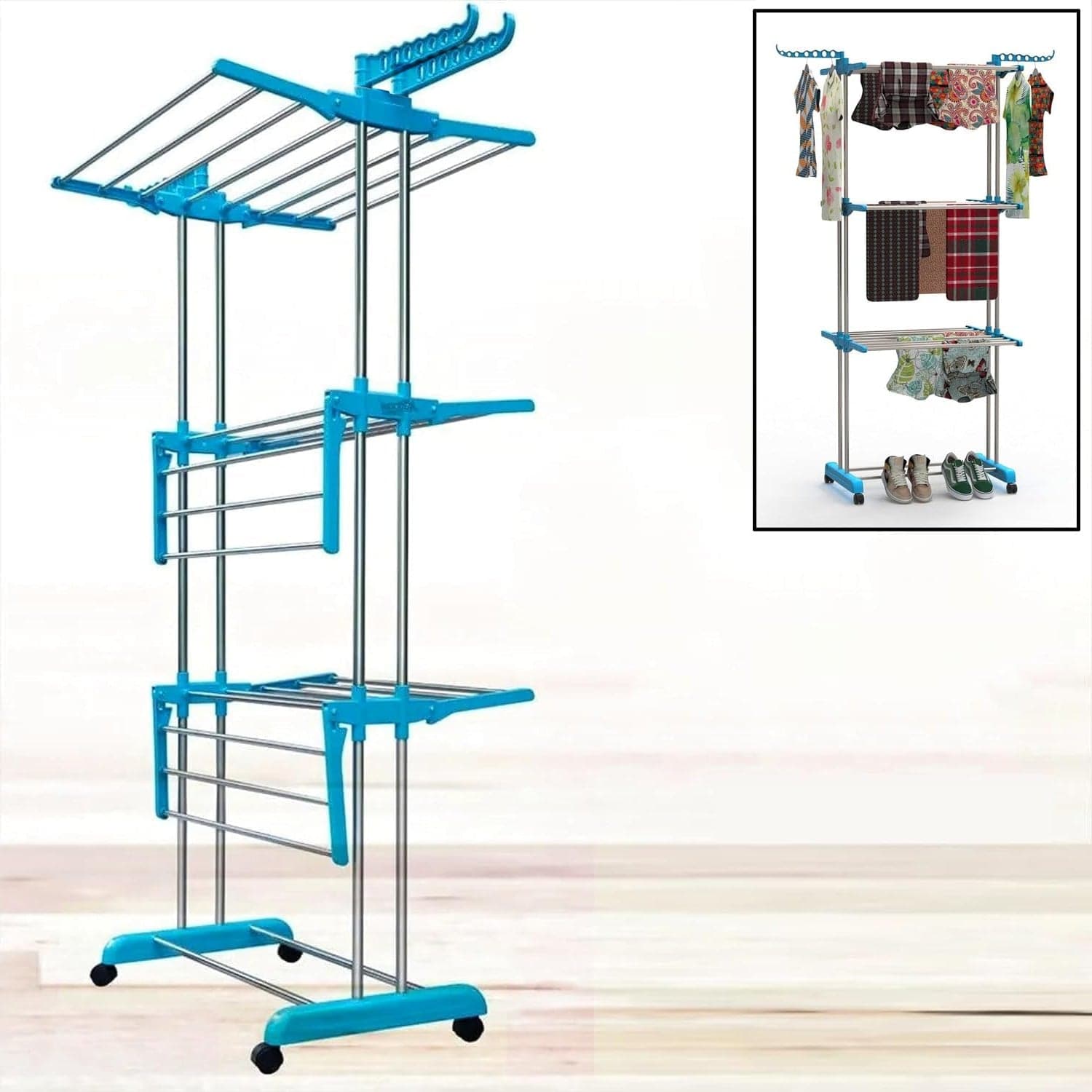 Stainless Steel Cloth Drying Stand thumbnail 3