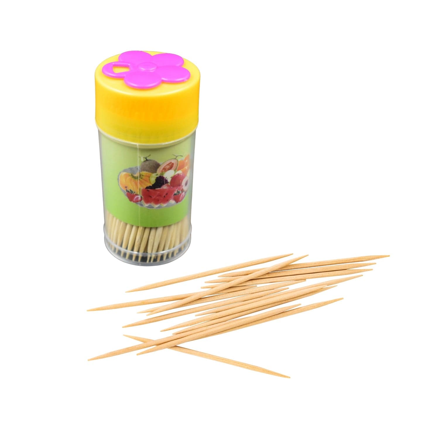 Wood Double Sided Toothpicks with Clear Plastic Storage Box thumbnail 5