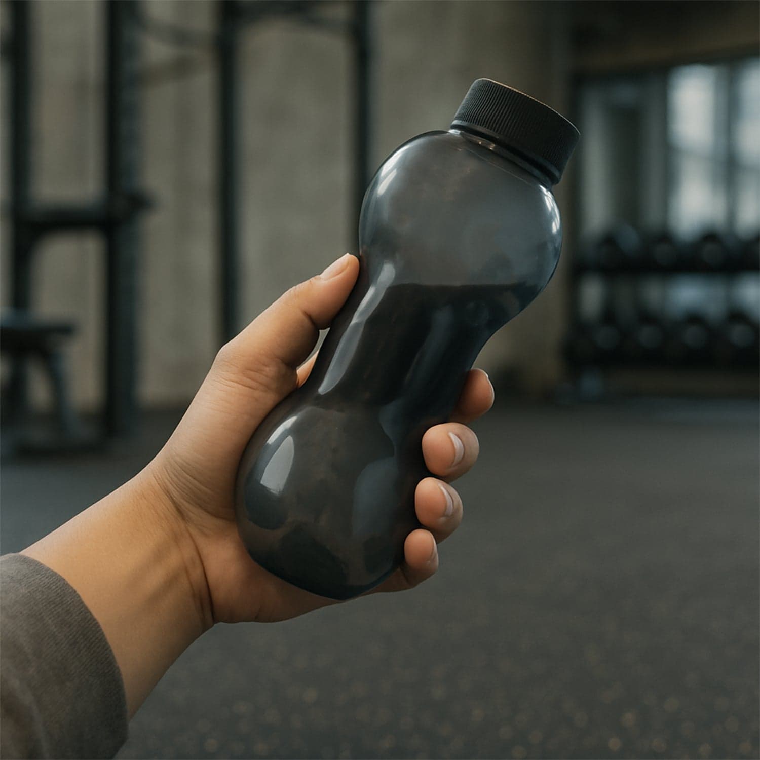 Dumbbell Water Bottle Gym Water Bottle Use For School , Gym , Office Use (550 ml) thumbnail 6