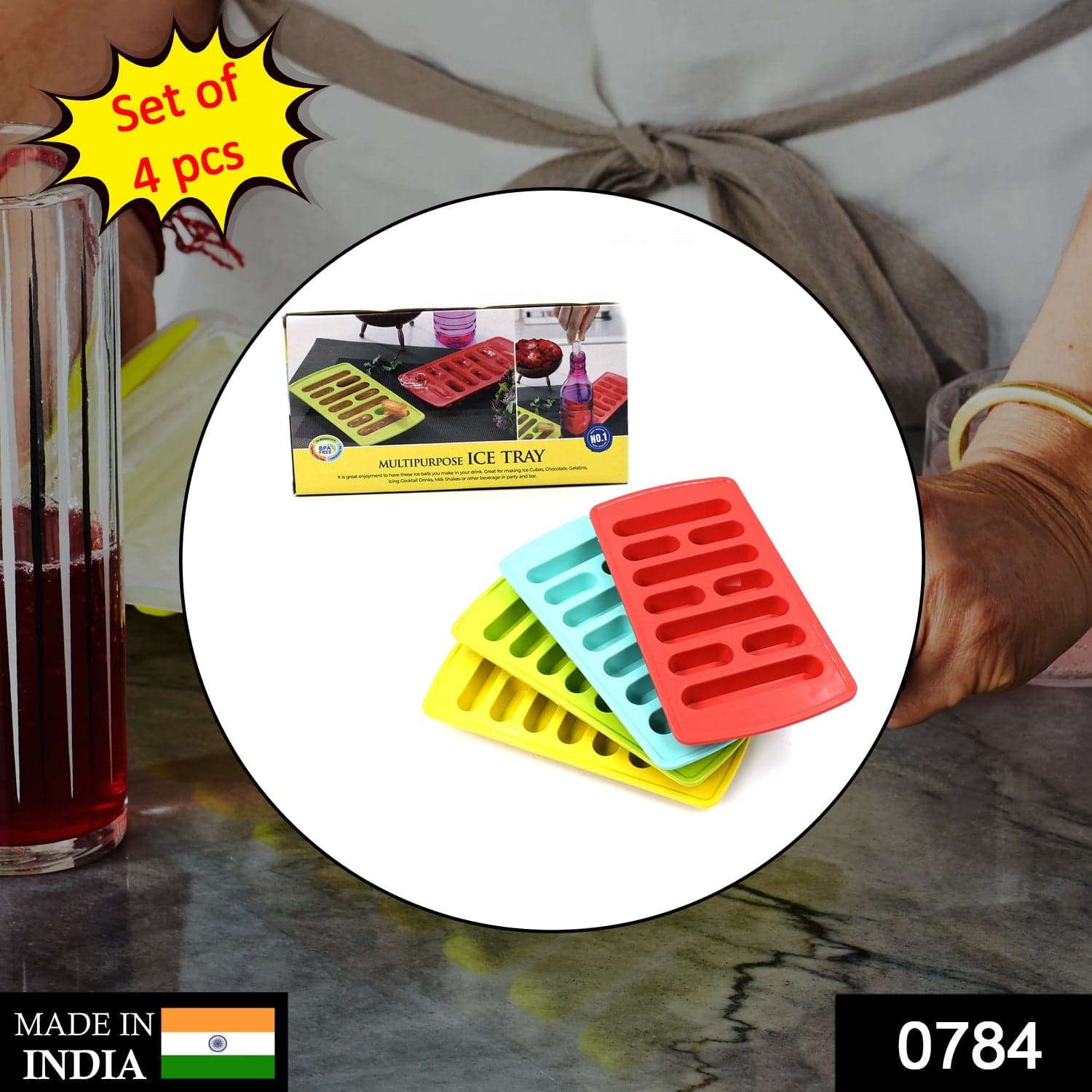 4-Piece Fancy Ice Tray of Versatile Household Ice Maker thumbnail 2