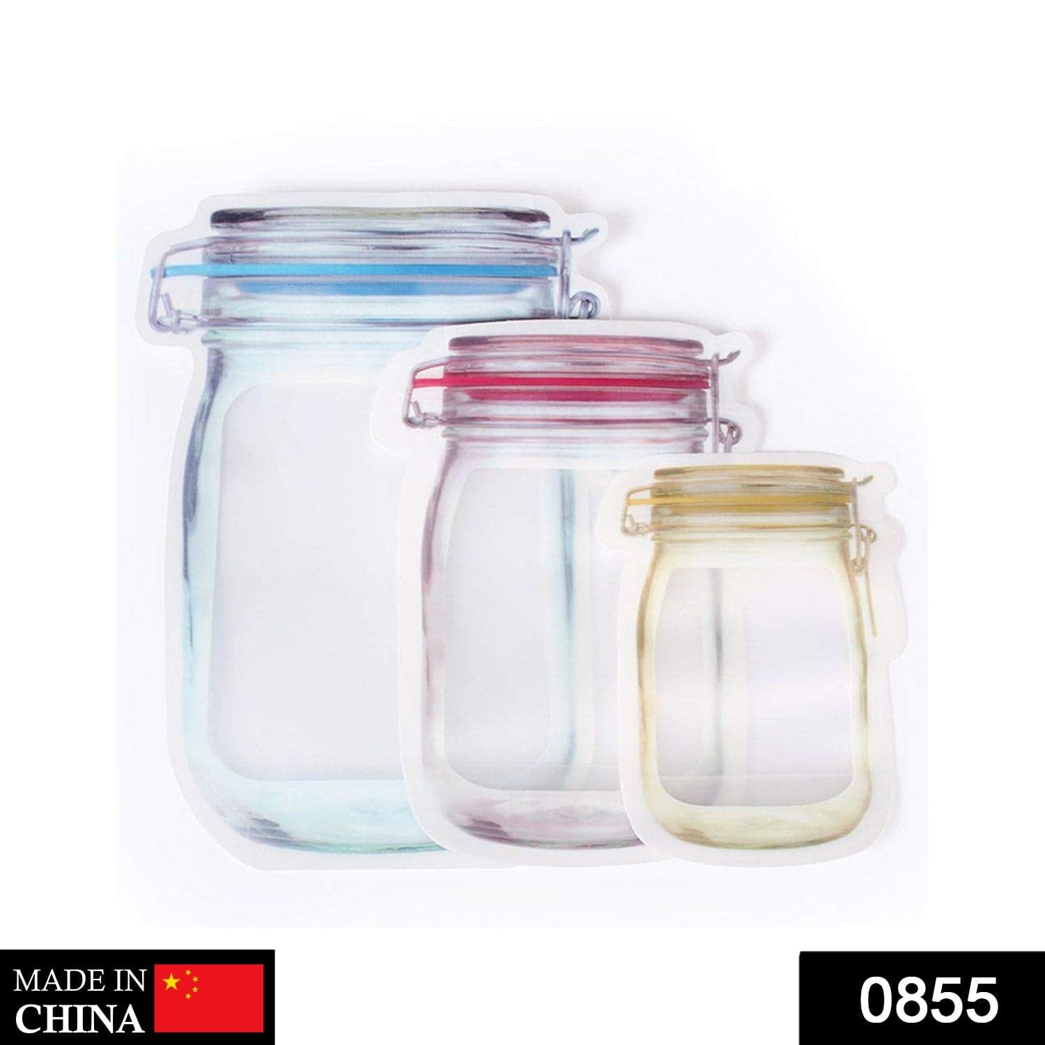 Jar-Shaped Stand-Up Pouch (3-Pack) – Airtight Storage | Tidy Table thumbnail 2