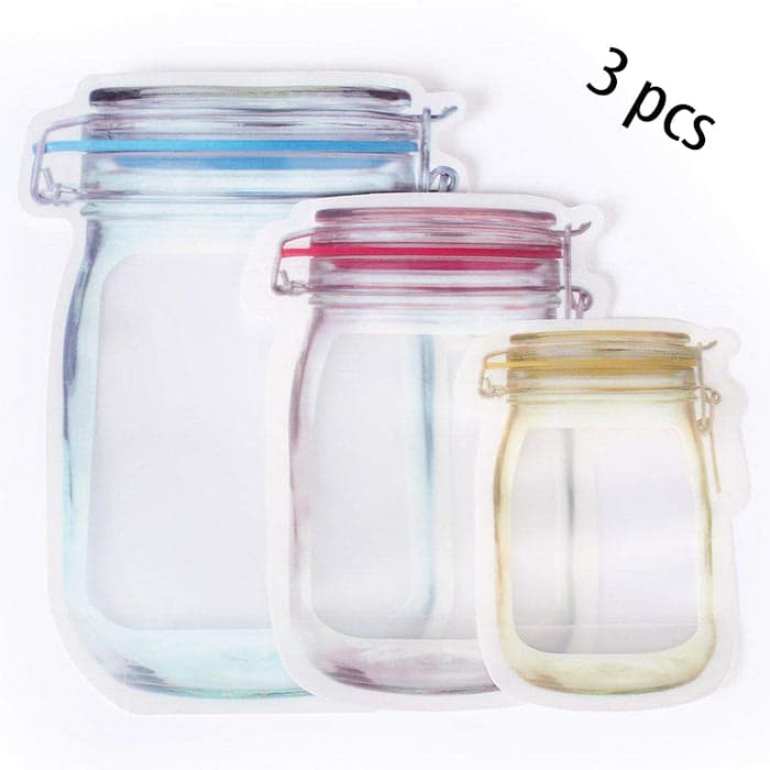 Jar-Shaped Stand-Up Pouch (3-Pack) – Airtight Storage | Tidy Table thumbnail 4