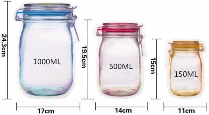 Jar-Shaped Stand-Up Pouch (3-Pack) – Airtight Storage | Tidy Table thumbnail 8