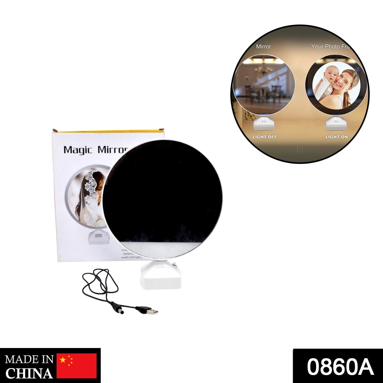 Curve Led Mirror Picture Wall Light thumbnail 2