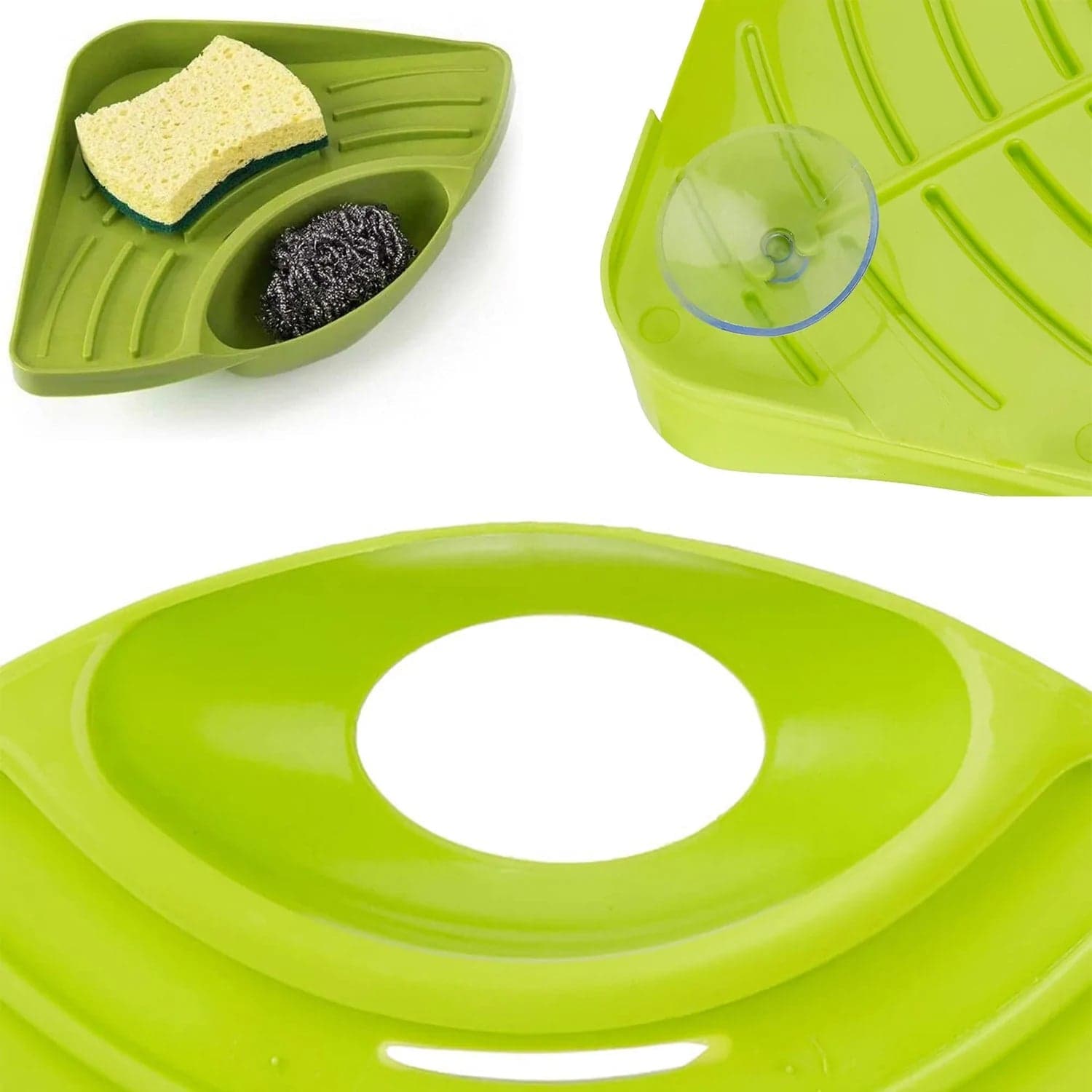 Sink Strainer Basket Corner Kitchen Triangular Multi functional Drain Shelf thumbnail 6