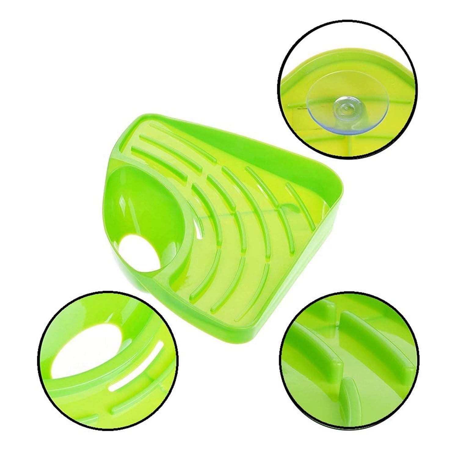 Corner Sink Strainer For Draining Kitchen Waste In Sinks And Wash Basins. thumbnail 6