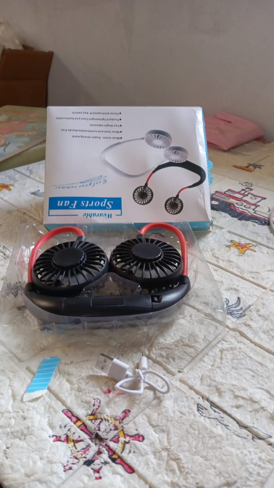 Hand Free Personal Fan - Portable Usb Battery Rechargeable With Battery Comaprtment Mini Fan - Headphone Design Wearable Neckband Fan Necklance Fan Cooler Fan For Home thumbnail 13