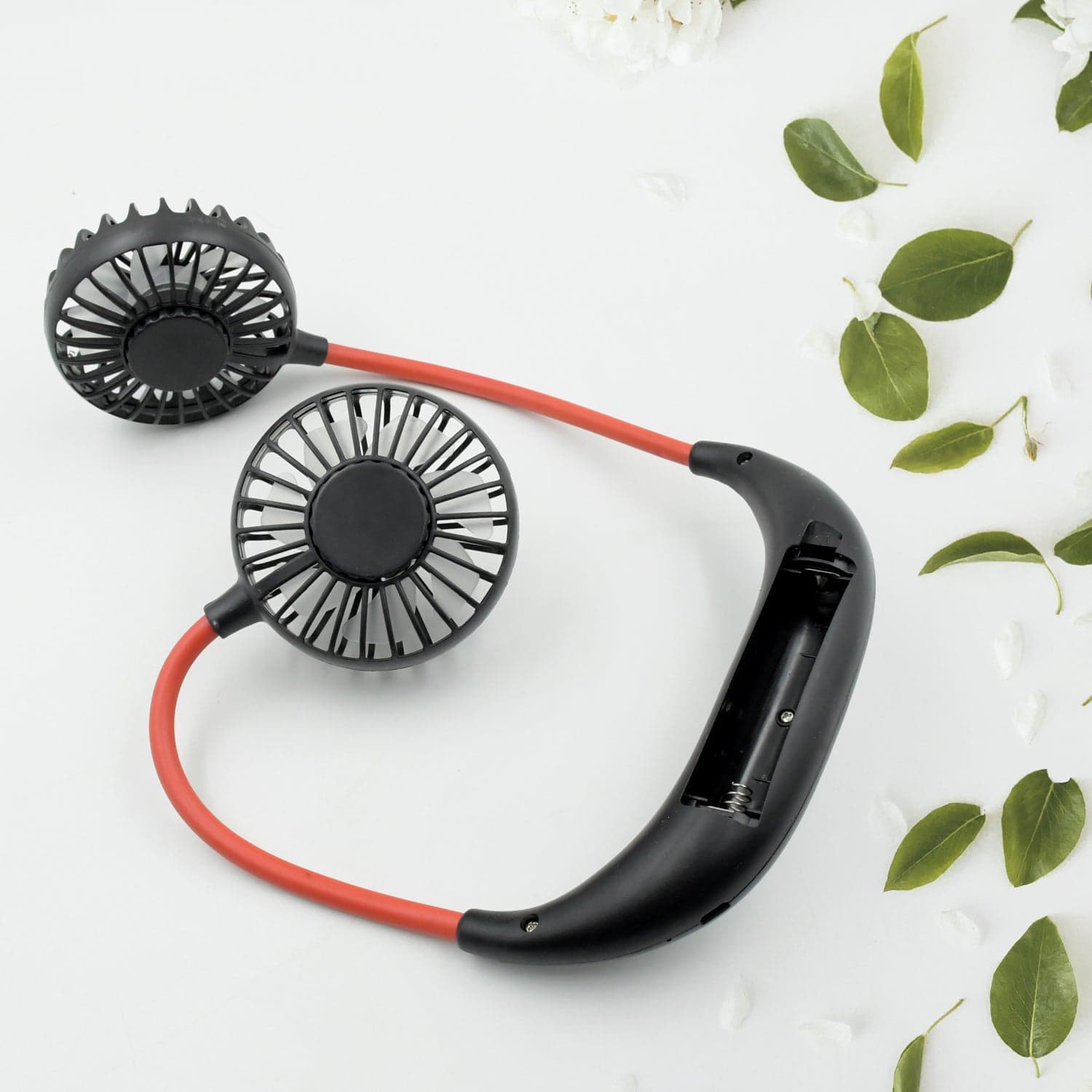 Hand Free Personal Fan - Portable Usb Battery Rechargeable With Battery Comaprtment Mini Fan - Headphone Design Wearable Neckband Fan Necklance Fan Cooler Fan For Home thumbnail 8