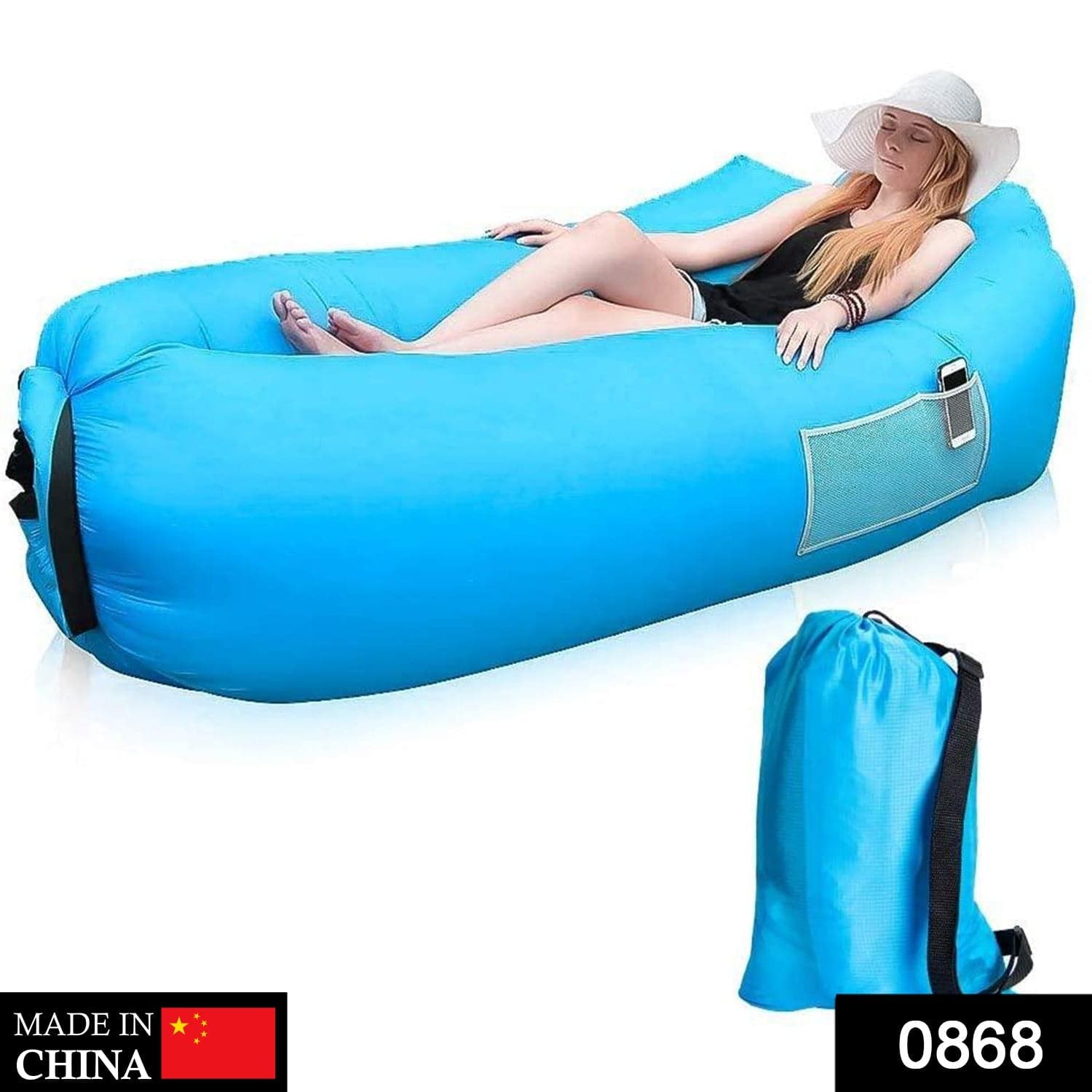 Inflatable Camping Lounger Neck Support & Portable Trekola thumbnail 2
