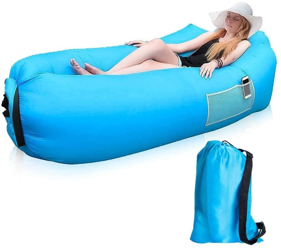 Inflatable Camping Lounger Neck Support & Portable Trekola thumbnail 4