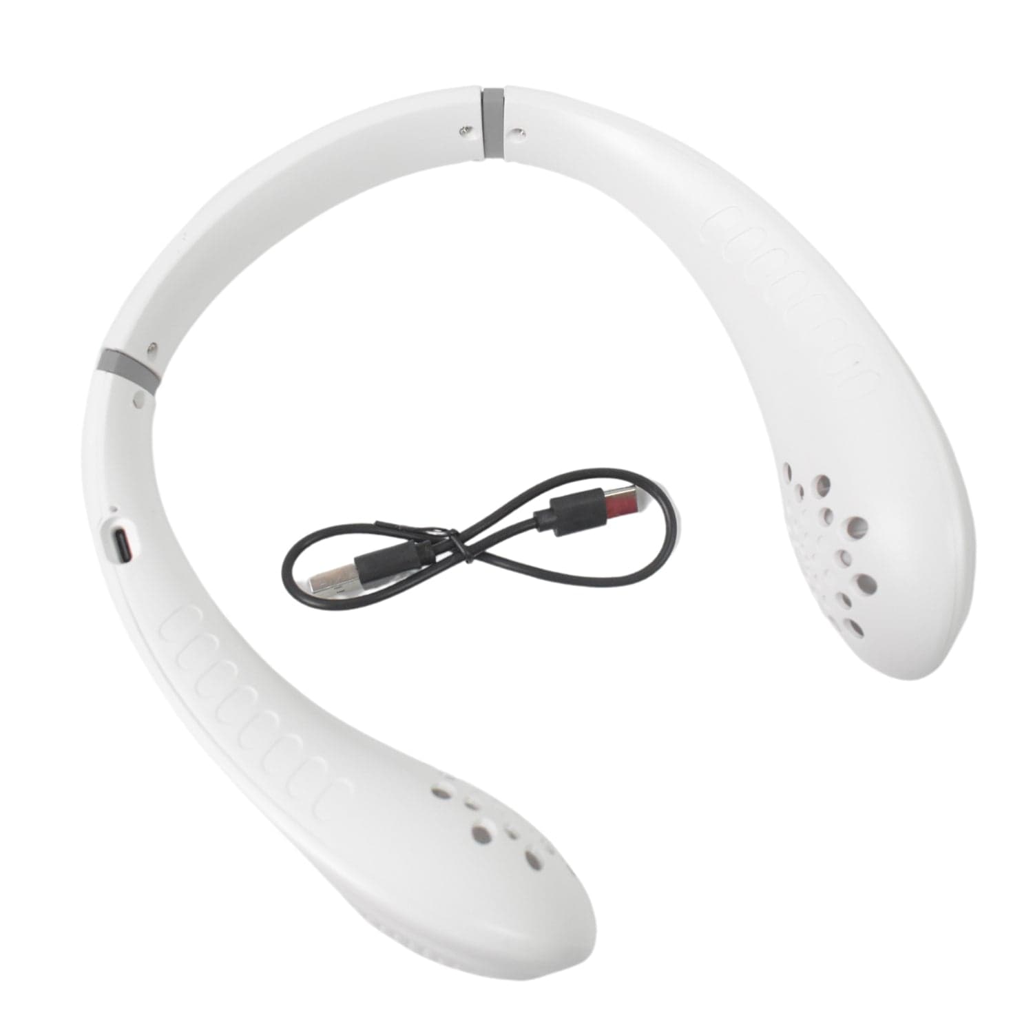 Portable USB Rechargeable Neck Fan of Wearable, 3 Speeds, Headphone Design thumbnail 6