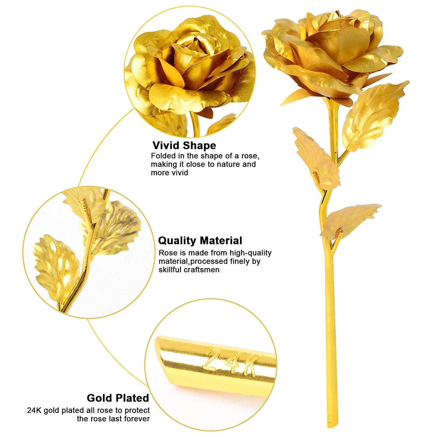 B Golden Rose is perfect for decorating homes, offices, cafes thumbnail 7