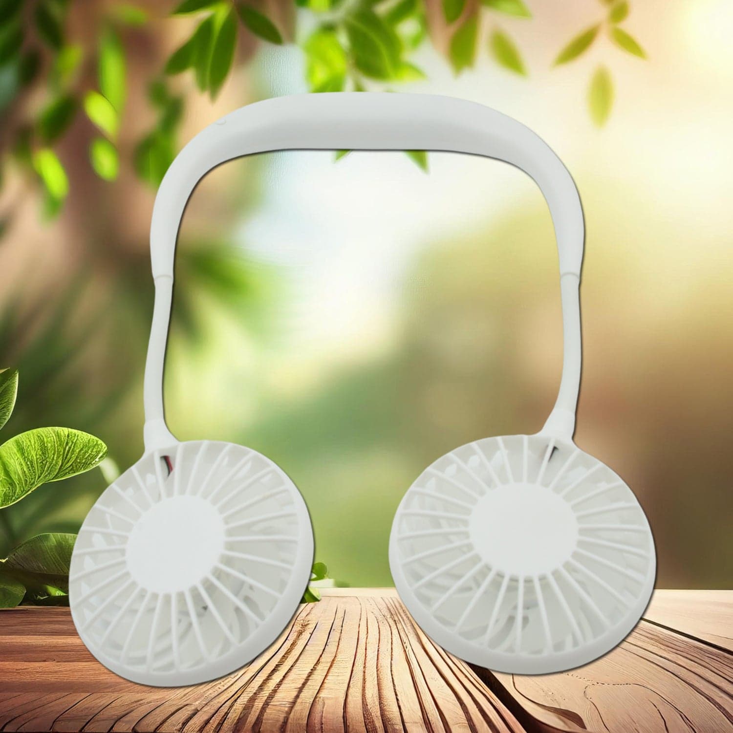 USB Rechargeable Wearable Neckband Fan thumbnail 3