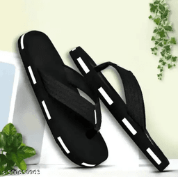 LIFEO New look with Trendy/Stylish/ Black and White Flip-Flops for Men – Comfortable Casual Wear for Indoor and Outdoor