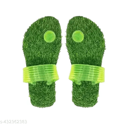 LifeO -Stylish | Men's Double Soft | Grass | Casual | Lightweight | Comfortable | Healthy | Slipper | Flip Flop | Khadau for Men (1 Pair) Grass Slipper
