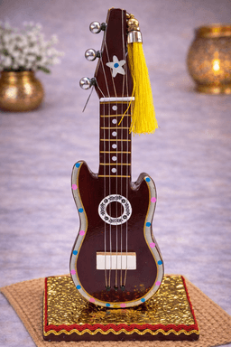Handcrafted Miniature Guitar Showpiece & Decorative Musical Instrument For Home & Office Decor