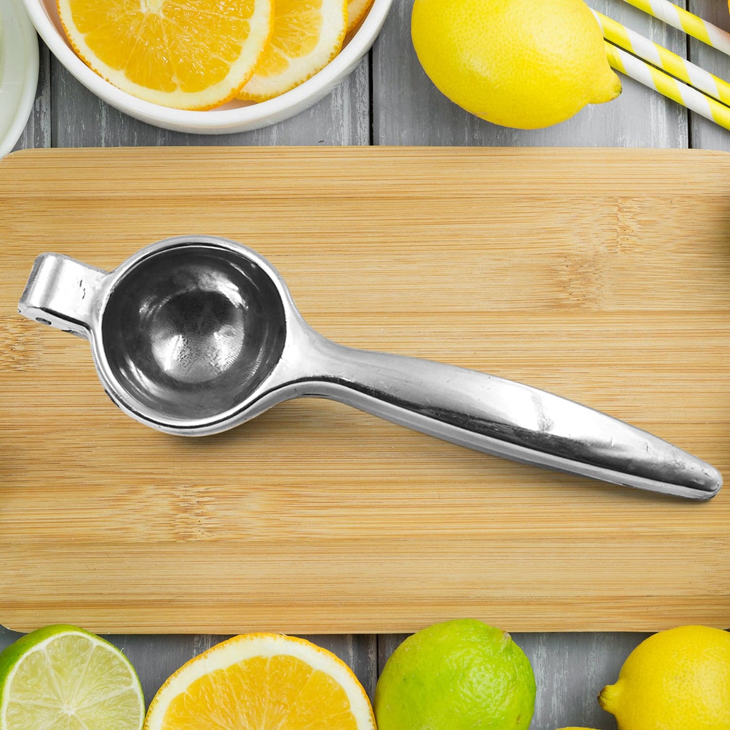 Premium Lemon Squeezer, Large Heavy Duty Handheld Juicer For Lemon, Stainless Steel Hand Press Citrus Juicer (1 Pc) thumbnail 1