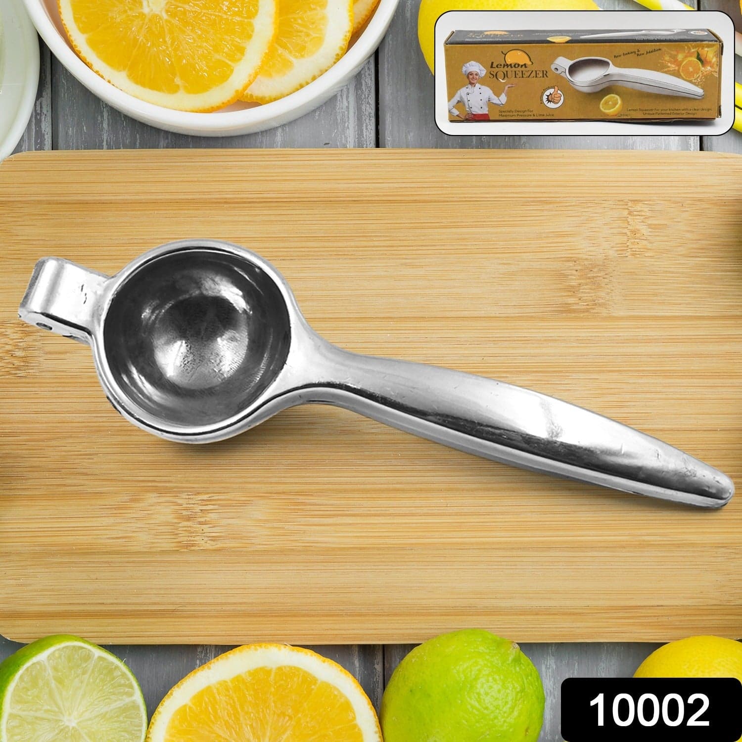 Premium Lemon Squeezer, Large Heavy Duty Handheld Juicer For Lemon, Stainless Steel Hand Press Citrus Juicer (1 Pc) thumbnail 2