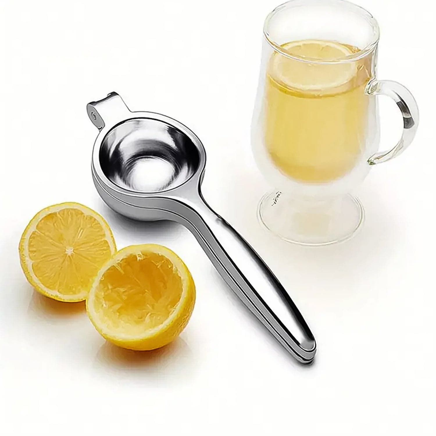 Premium Lemon Squeezer, Large Heavy Duty Handheld Juicer For Lemon, Stainless Steel Hand Press Citrus Juicer (1 Pc) thumbnail 4