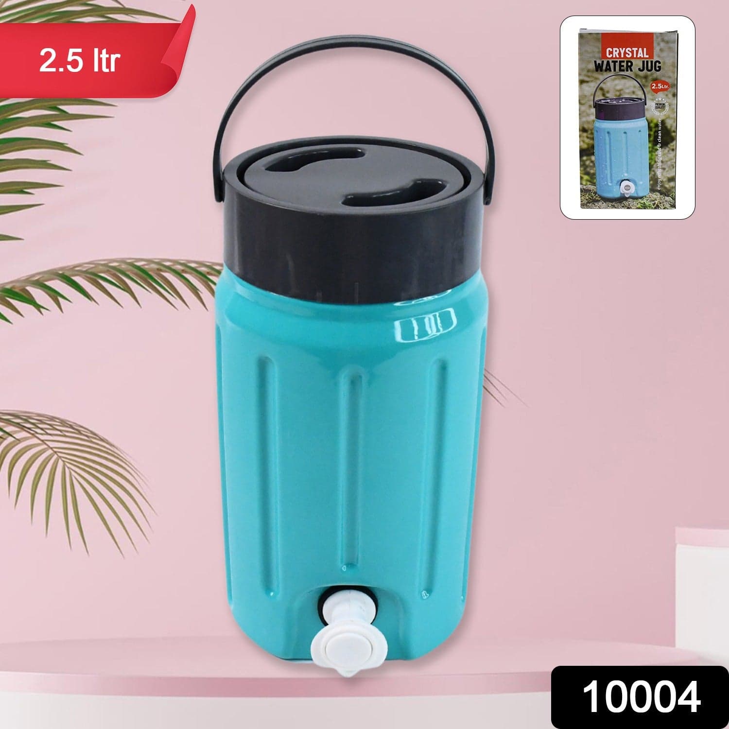Insulated Water Jug with Tap Leakproof, Travel Cooler (2.5 Ltr) thumbnail 2