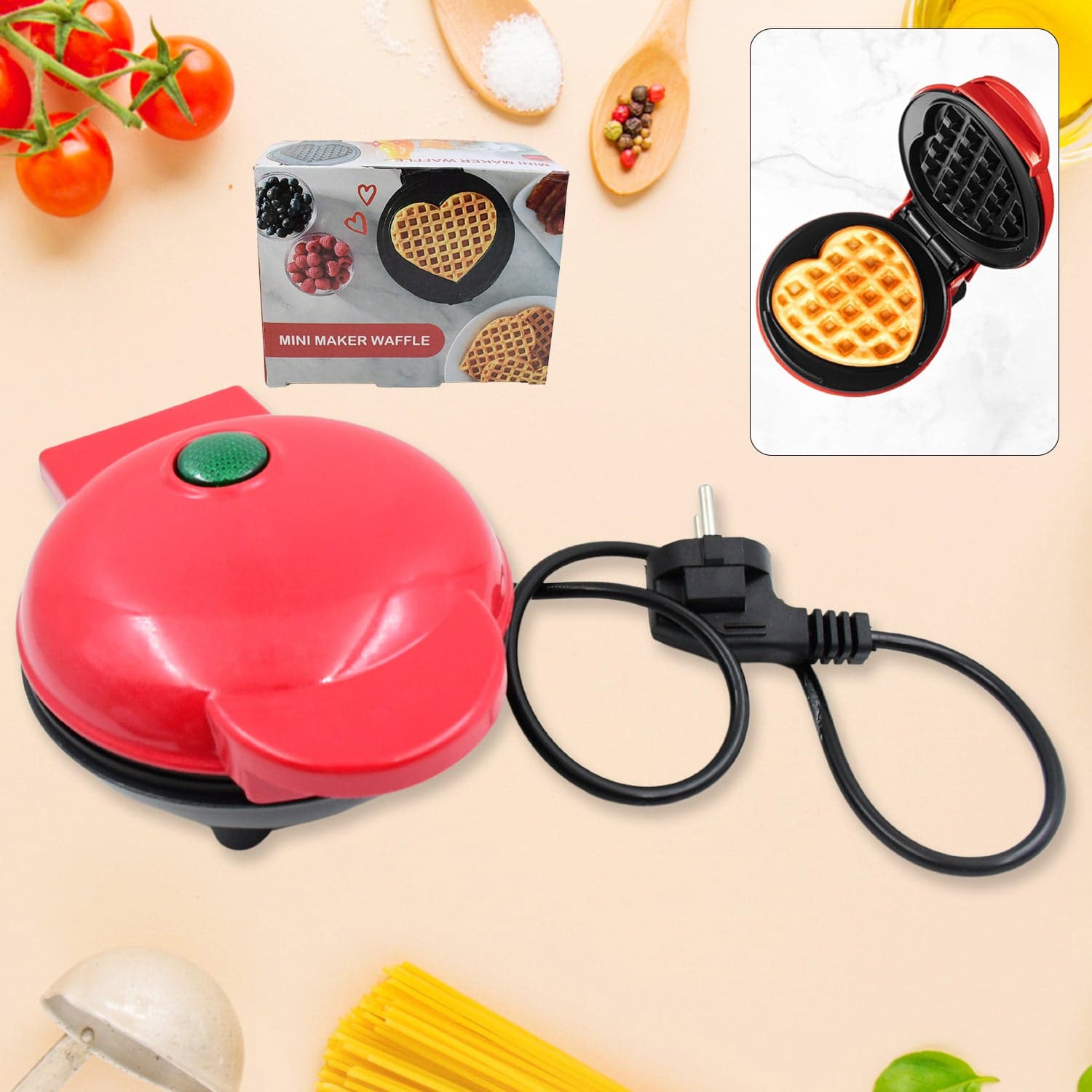 Mini Waffle Maker Machine Waffle thumbnail 4