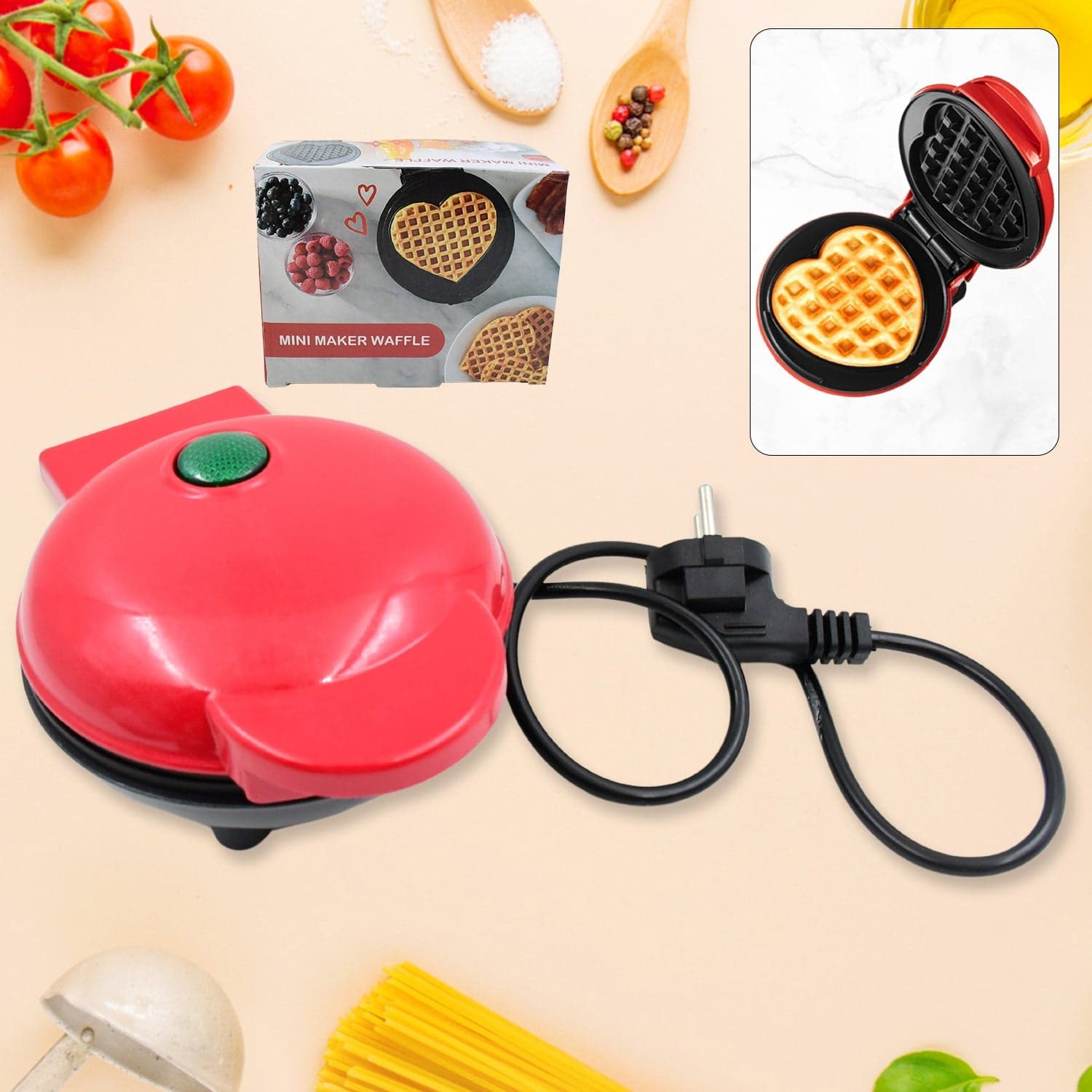 Mini Waffle Maker Machine thumbnail 4