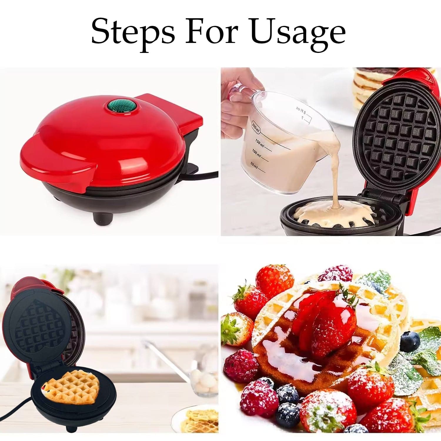 Mini Waffle Maker Machine thumbnail 6