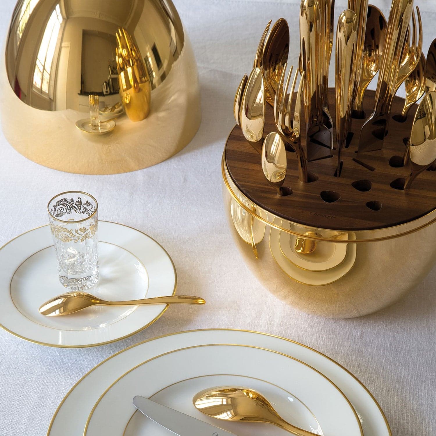 Premium Cutlery Set 24 Pcs With Oval Shaped Stand | Beautiful Stylish Oval Designed Cutlery Sets thumbnail 1