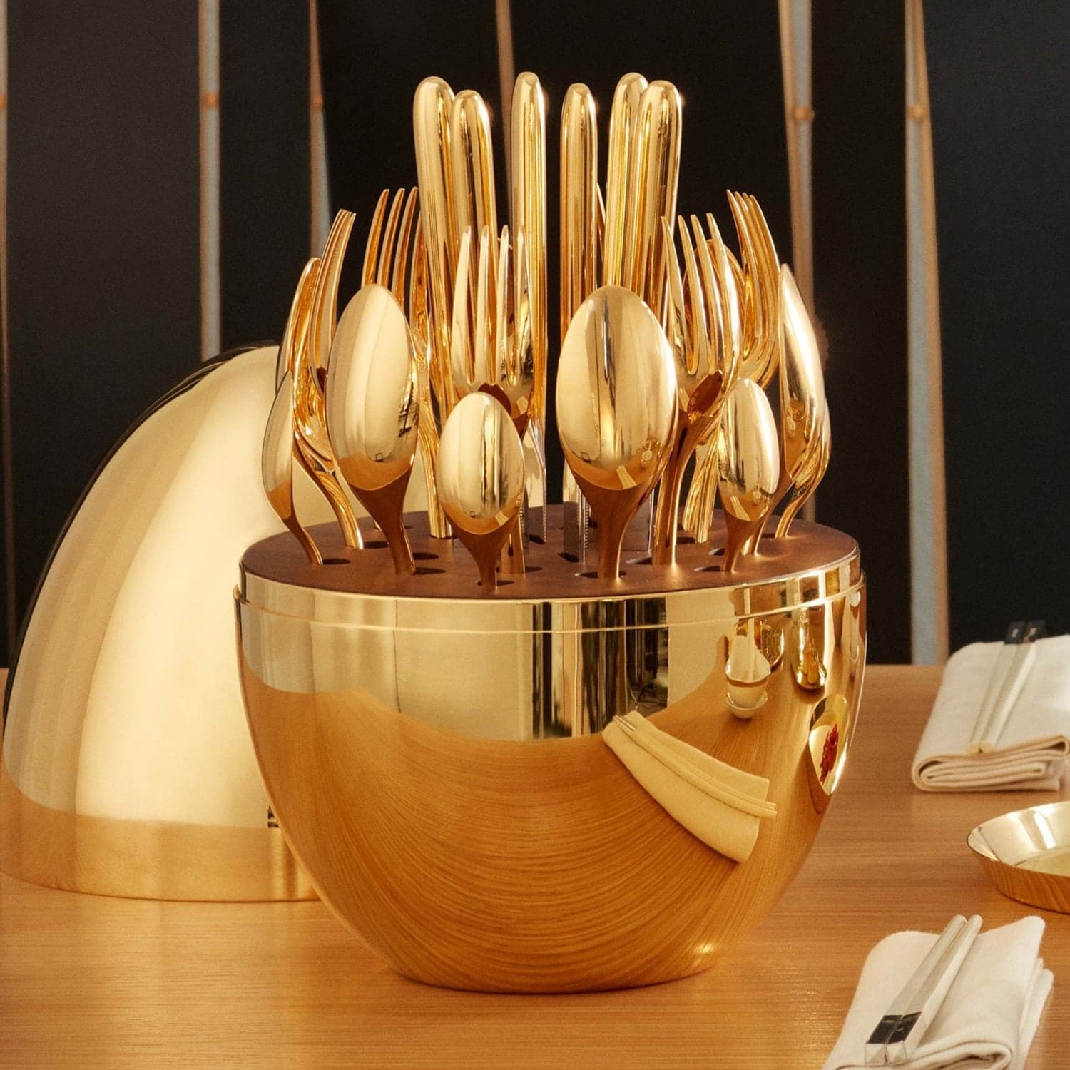 Premium Cutlery Set 24 Pcs With Oval Shaped Stand | Beautiful Stylish Oval Designed Cutlery Sets thumbnail 6