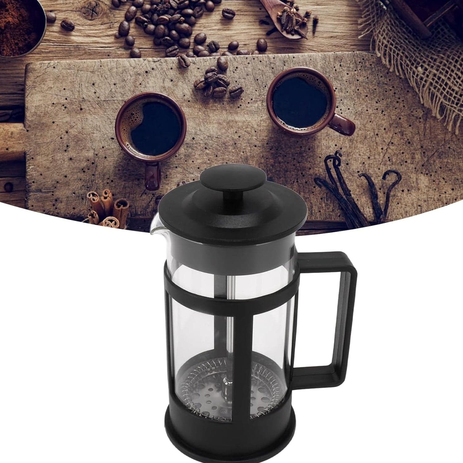 Coffee And Tea Maker, Coffee Maker Glass Stainless Steel Coffee Press Glass Teapot For Camping Travel Gifts Kitchen Tools (Approx 350Ml) thumbnail 6